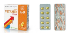 VITAMIN A-D USAR PP.PHARCO HỘP 10 VỈ X 10 VIÊN NANG MỀM 